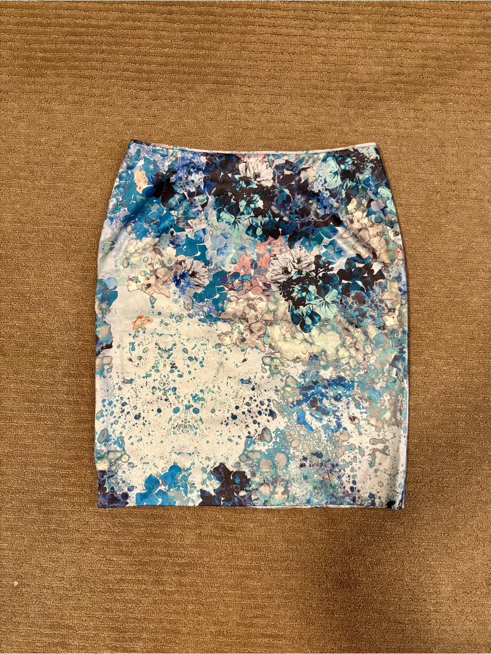 H&M floral satin skirt